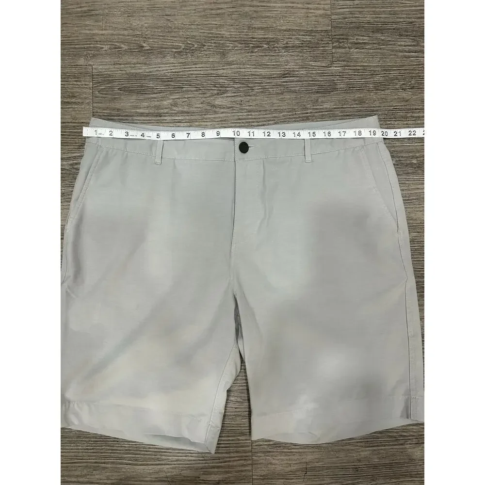 Faherty Brand All Day Shorts Mens 38 Grey Hybrid Performance Golf Swim Chino